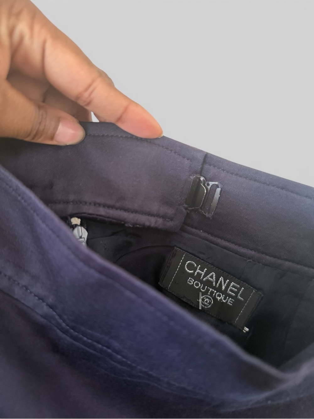 CHANEL Dark Navy A-Line Skirt - Picture 14 of 14
